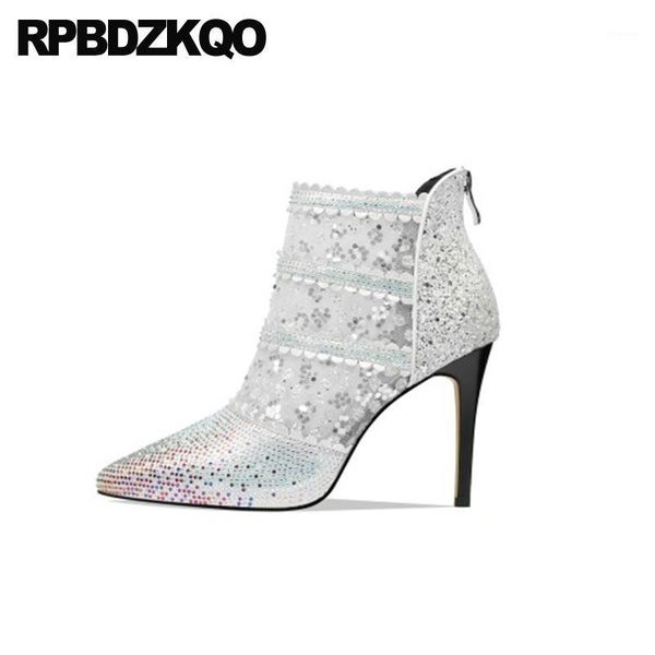 boots fashion stiletto sequin bridal rhinestone booties women ankle pointed toe high heel sparkly bling white wedding shoes sexy1, Black
boots fashion stiletto sequin bridal rhinestone booties women ankle pointed toe high heel sparkly bling white wedding shoes sexy1, Black