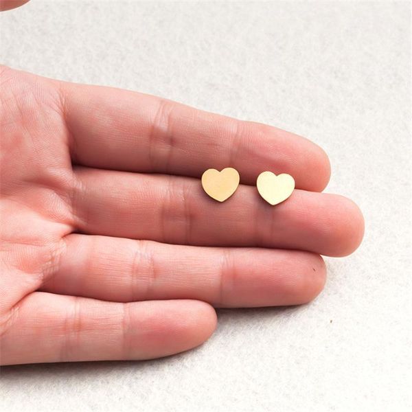 stud trendy minimalist mini small love heart stainless steel earrings for women student teen jewelry gift, Golden;silver
stud trendy minimalist mini small love heart stainless steel earrings for women student teen jewelry gift, Golden;silver