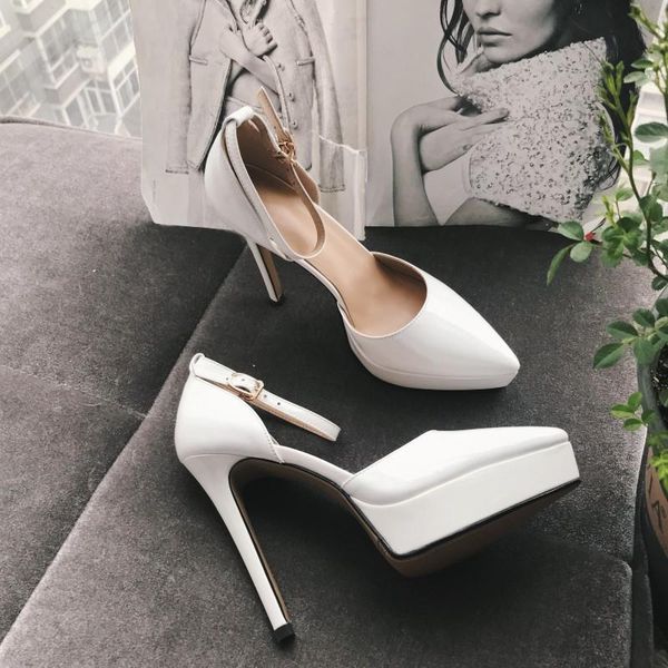fashion women sandals with platform genuine leather summer shoes shallow ladies high heels pumps white pointed toe, Black
fashion women sandals with platform genuine leather summer shoes shallow ladies high heels pumps white pointed toe, Black