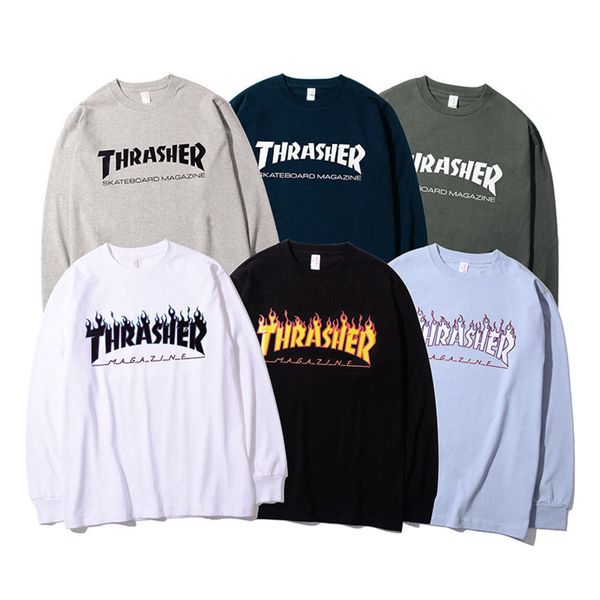 spring and autumn long-sleeved t shirt men's flame hoodie tide brand round neck clothes pure cotton pullover couple bottoming shirt, Black
spring and autumn long-sleeved t shirt men's flame hoodie tide brand round neck clothes pure cotton pullover couple bottoming shirt, Black