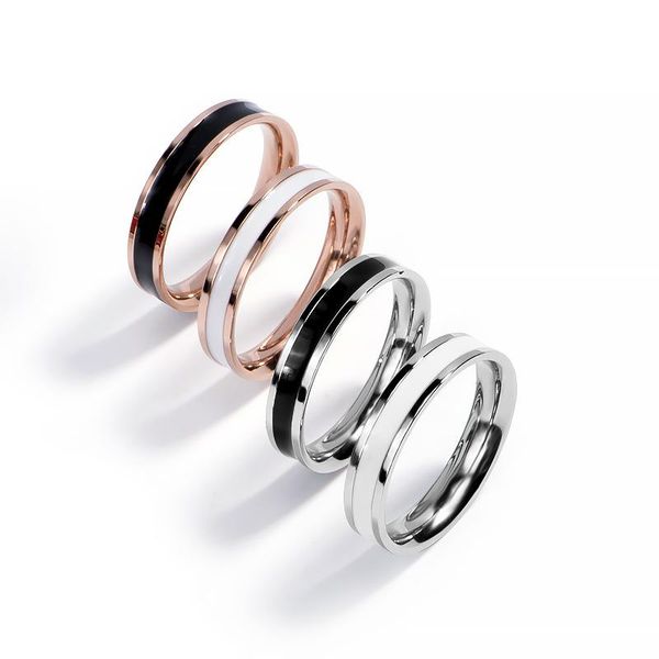 wedding rings classic brand jewelry white black enamel ceramic couples love ring silver color stainless steel finger for men, Slivery;golden
wedding rings classic brand jewelry white black enamel ceramic couples love ring silver color stainless steel finger for men, Slivery;golden