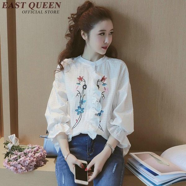 women's blouses & shirts 2021 autumn flounce blouse long sleeve embroidered peasant solid color white 2041 q
women's blouses & shirts 2021 autumn flounce blouse long sleeve embroidered peasant solid color white 2041 q
