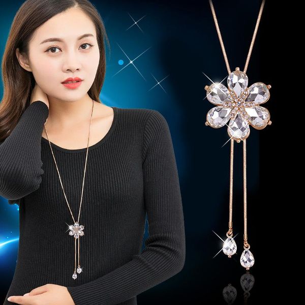 pendant necklaces vintage crystal flowers long necklace for women 2021 all match sweater jewelry christmas gifts, Silver
pendant necklaces vintage crystal flowers long necklace for women 2021 all match sweater jewelry christmas gifts, Silver