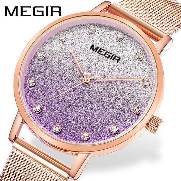 wristwatches zegarek damski 2021 megir twinkly big dial women watches rose gold ladies watch montre femme saat, Slivery;brown
wristwatches zegarek damski 2021 megir twinkly big dial women watches rose gold ladies watch montre femme saat, Slivery;brown