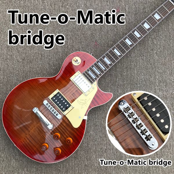 rosewood fingerboard electric guitar, tune-o-matic bridge, solid mahogany body, two pickups are different
rosewood fingerboard electric guitar, tune-o-matic bridge, solid mahogany body, two pickups are different