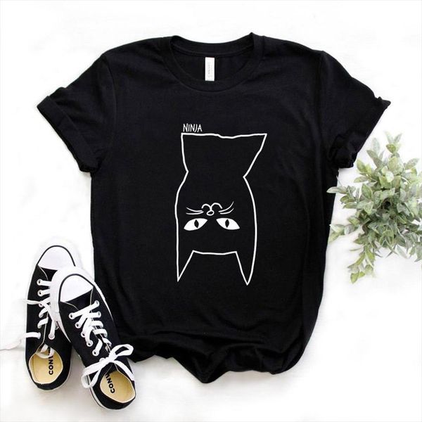 ninja cat print and women mens t shirts cotton casual funny lady yong girl tee a 1216, White;black
ninja cat print and women mens t shirts cotton casual funny lady yong girl tee a 1216, White;black