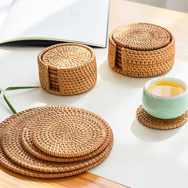 mats & pads 6pcs rattan placemats natural corn straw woven dining table heat insulation pot holder cup coasters kitchen accessories
mats & pads 6pcs rattan placemats natural corn straw woven dining table heat insulation pot holder cup coasters kitchen accessories