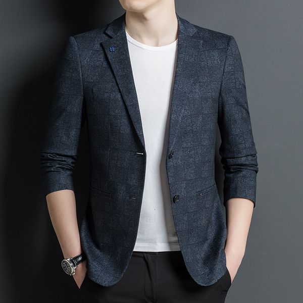 slim autumn lattice and winter coat knitted elastic no iron casual suit men's wear, White;black
slim autumn lattice and winter coat knitted elastic no iron casual suit men's wear, White;black