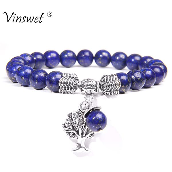 men natural lapis lazuli stone beads bracelet life tree charm bracelet women fashion adjustable braid pulsera couples jewelry, Black
men natural lapis lazuli stone beads bracelet life tree charm bracelet women fashion adjustable braid pulsera couples jewelry, Black