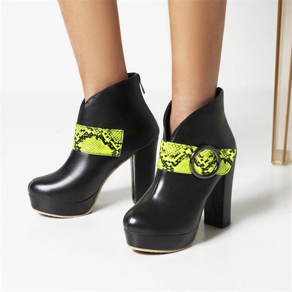 boots pxelena chic 5 colors buckle women ankle 2021 block high heels party office lady shoes large size 34-48 round toe punk, Black
boots pxelena chic 5 colors buckle women ankle 2021 block high heels party office lady shoes large size 34-48 round toe punk, Black