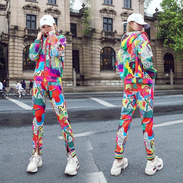 tracksuit for women sportswear hooded fleece jackets+harlan pants suits women's fashion camouflage two-piece sets two piece, White 
tracksuit for women sportswear hooded fleece jackets+harlan pants suits women's fashion camouflage two-piece sets two piece, White