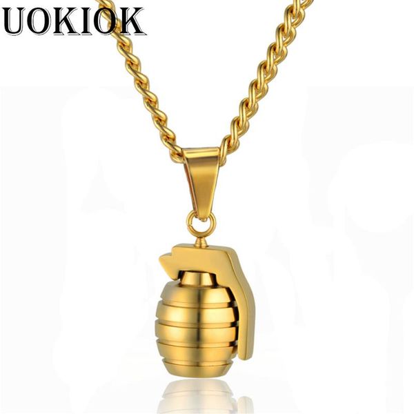 pendant necklaces hip hop grenades bombs necklace hiphop women men jewelry gold/black color stainless steel antitank military, Silver
pendant necklaces hip hop grenades bombs necklace hiphop women men jewelry gold/black color stainless steel antitank military, Silver