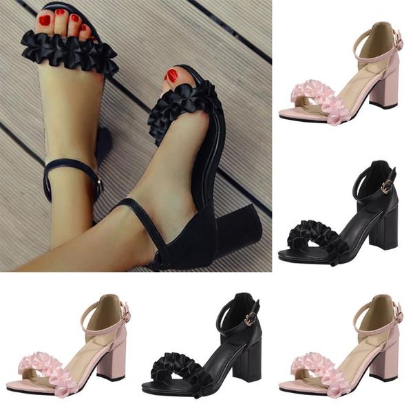 women's summer open toe sandals fashion wild ankle strap high heel shoes women, Black
women's summer open toe sandals fashion wild ankle strap high heel shoes women, Black