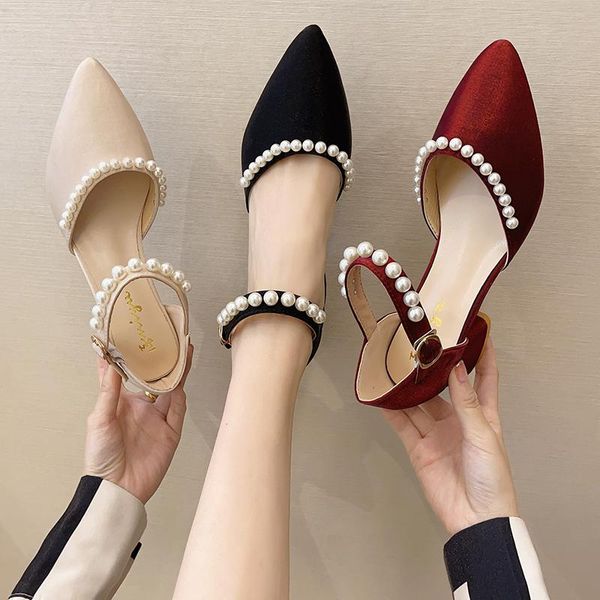 closed toe sandals all-match high heels med clear shoes suit female beige 2021 women's buckle strap shallow mouth pearl high-hee, Black
closed toe sandals all-match high heels med clear shoes suit female beige 2021 women's buckle strap shallow mouth pearl high-hee, Black