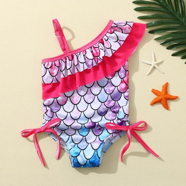 fish scales printed kids baby girl swimwear summer one piece swimsuit ruffle shoulder strap bathing suit girls swimming one-pieces, Black
fish scales printed kids baby girl swimwear summer one piece swimsuit ruffle shoulder strap bathing suit girls swimming one-pieces, Black