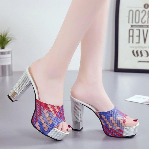 high heels women flip flops open toe thick heel buckle fashion summer slippers shoes for party size 34-40, Black
high heels women flip flops open toe thick heel buckle fashion summer slippers shoes for party size 34-40, Black