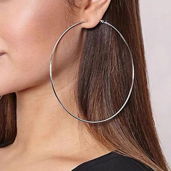 hoop & huggie 90mm stainless steel large earrings exaggerate circle creole smooth gold round loop earring for women ear ring brincos, Golden;silver
hoop & huggie 90mm stainless steel large earrings exaggerate circle creole smooth gold round loop earring for women ear ring brincos, Golden;silver
