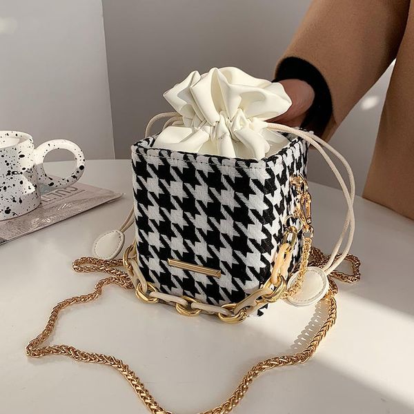 fashion houndstooth chain shoulder bag bucket luxury handbags women bags designer sac a main crossbody for evening
fashion houndstooth chain shoulder bag bucket luxury handbags women bags designer sac a main crossbody for evening