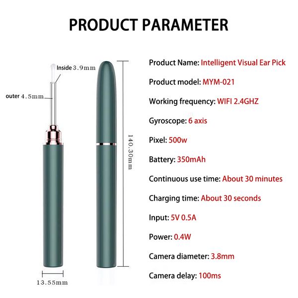 new wireless wifi medical in ear cleaning endoscope spoon mini camera ear picker ear wax removal visual mouth nose otoscopes
new wireless wifi medical in ear cleaning endoscope spoon mini camera ear picker ear wax removal visual mouth nose otoscopes