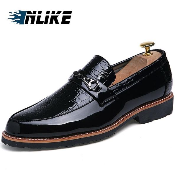 dress shoes inlike men pointed toe loafers patent leather oxford for formal mariage wedding, Black
dress shoes inlike men pointed toe loafers patent leather oxford for formal mariage wedding, Black