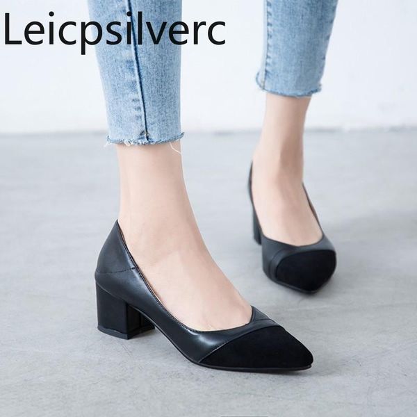 dress shoes pumps spring and autumn the fashion pointed shallow mouth color matching thick heel mid women's plus size 31-43, Black
dress shoes pumps spring and autumn the fashion pointed shallow mouth color matching thick heel mid women's plus size 31-43, Black