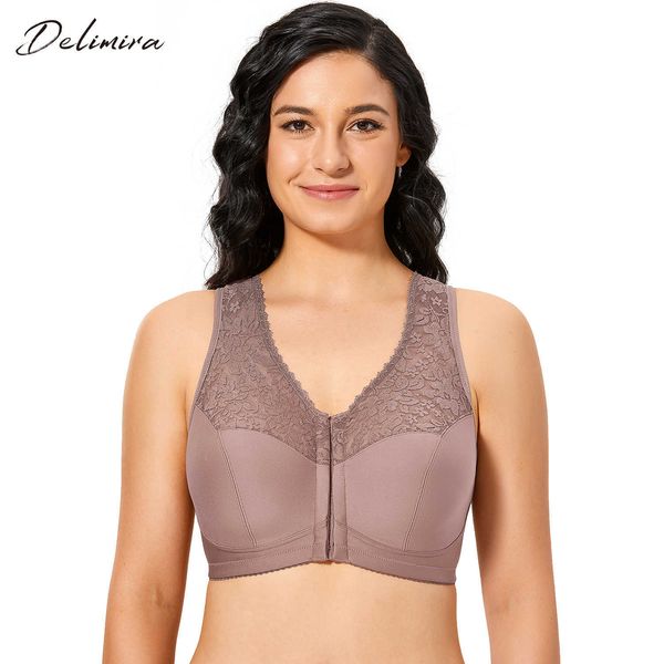 delimira women's front closure full figure wireracerback lace plus size bra 210623, Red;black
delimira women's front closure full figure wireracerback lace plus size bra 210623, Red;black