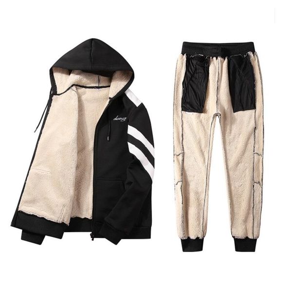 tracksuit for men winter warm thick hooded jacket+pants 2pc set sportswear hoodies sweater suit cardigan casual dresy meskie 8xl gym clothin, White;black
tracksuit for men winter warm thick hooded jacket+pants 2pc set sportswear hoodies sweater suit cardigan casual dresy meskie 8xl gym clothin, White;black