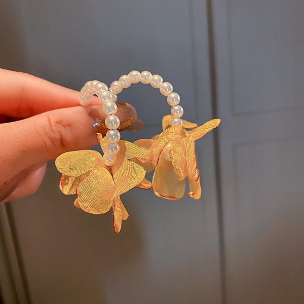 hoop & huggie trendy sweet yellow fabric flower c shape pearl earrings korean fashion vintage for women party jewelry, Golden;silver
hoop & huggie trendy sweet yellow fabric flower c shape pearl earrings korean fashion vintage for women party jewelry, Golden;silver