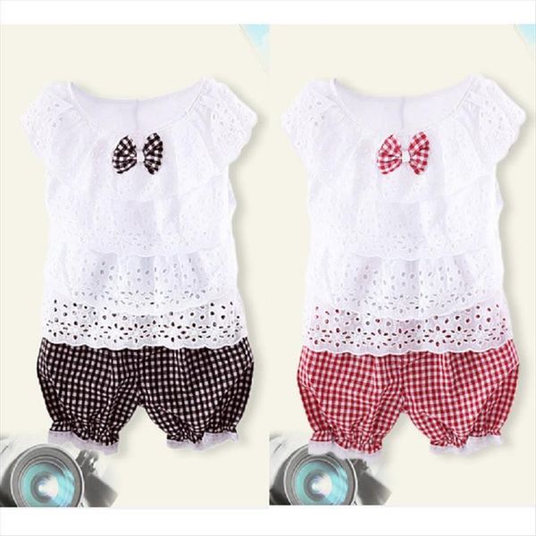 girls layers t shirts grid pants summer clothes jumpers children clothing set fashion hollow tees shorts brand, White
girls layers t shirts grid pants summer clothes jumpers children clothing set fashion hollow tees shorts brand, White