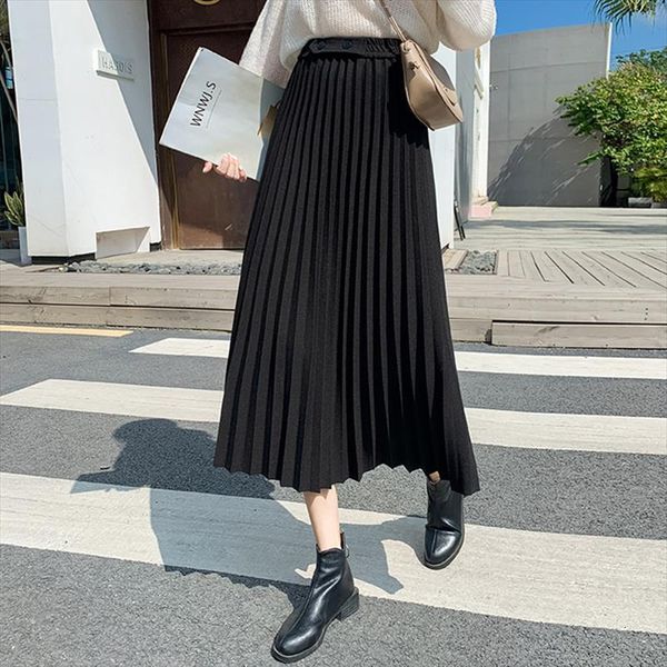 pleated high waisted black vintage women skirt autumn winter midi fashion a line thick all match mujer faldas
pleated high waisted black vintage women skirt autumn winter midi fashion a line thick all match mujer faldas