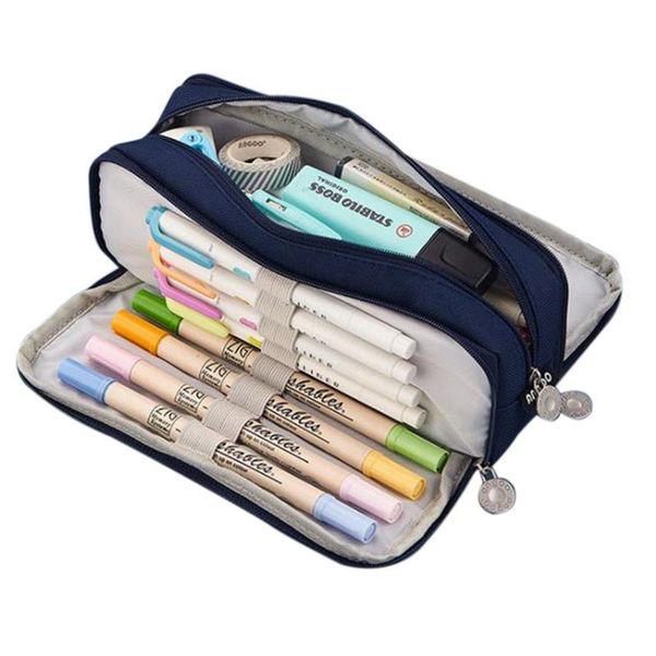 pencil bags big capacity colored oxford storage pouch marker pen case stationery bag for middle high school office 
pencil bags big capacity colored oxford storage pouch marker pen case stationery bag for middle high school office