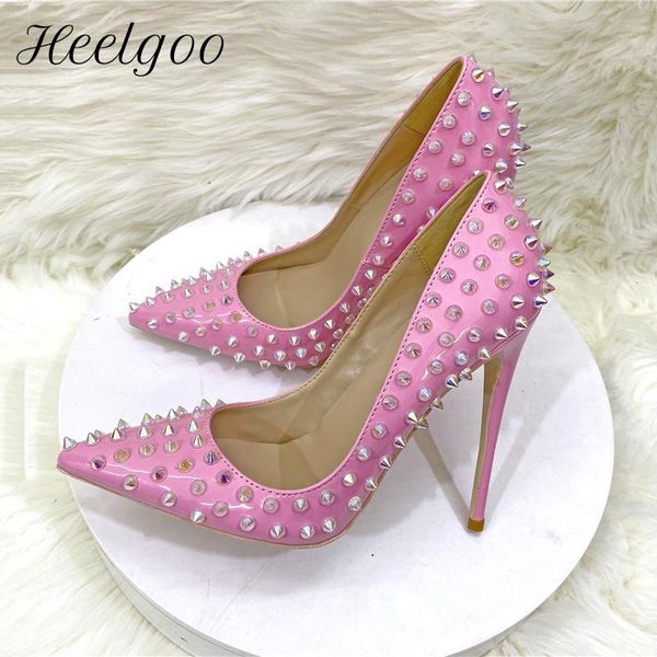 dress shoes heelgoo shiny spikes women patent pink pointy toe high heel party rivets studs ladies slip on stiletto pumps 8-12cm, Black
dress shoes heelgoo shiny spikes women patent pink pointy toe high heel party rivets studs ladies slip on stiletto pumps 8-12cm, Black
