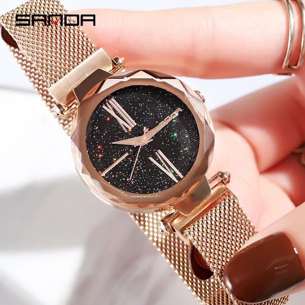 wristwatches 2021 lady crystal watch magnet buckle women dress fashion quartz female stainless steel, Slivery;brown
wristwatches 2021 lady crystal watch magnet buckle women dress fashion quartz female stainless steel, Slivery;brown