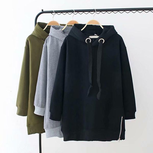 women's hoodies & sweatshirts 2021 oversized plus velvet for women pullover female winter solid casual hooded jacket, Black
women's hoodies & sweatshirts 2021 oversized plus velvet for women pullover female winter solid casual hooded jacket, Black