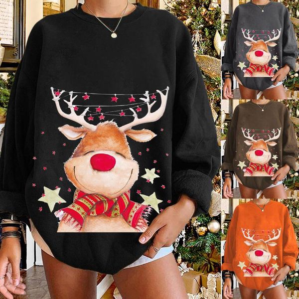 women's hoodies & sweatshirts women sweatshirt christmas elk printed pullover autumn casual long sleeve o-neck loose hoodie fashion lad, Black
women's hoodies & sweatshirts women sweatshirt christmas elk printed pullover autumn casual long sleeve o-neck loose hoodie fashion lad, Black