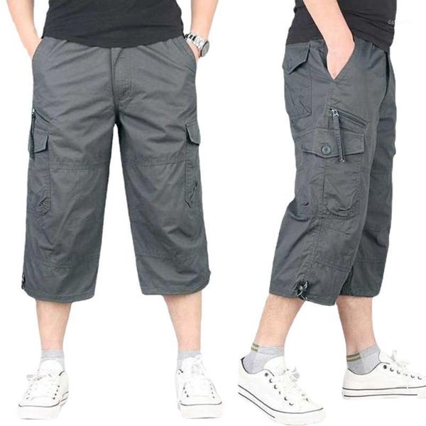 men's shorts cotton cargo overalls military long length breeches short pants summer casual multi pocket male cropped, White;black
men's shorts cotton cargo overalls military long length breeches short pants summer casual multi pocket male cropped, White;black