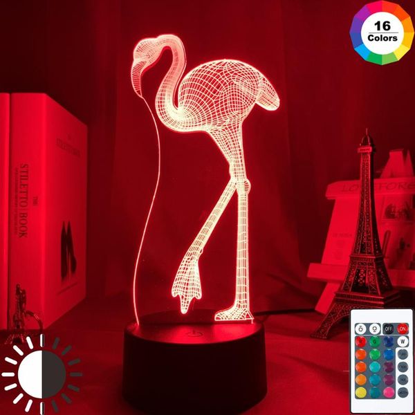 night lights 3d illusion acrylic lamp flamingo color changing touch sensor nightlight for bedroom decor kids child baby led light
night lights 3d illusion acrylic lamp flamingo color changing touch sensor nightlight for bedroom decor kids child baby led light