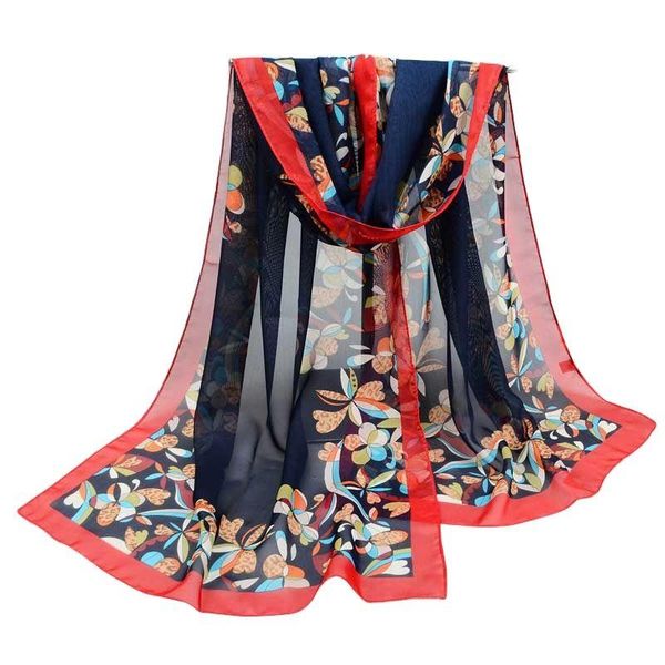 scarves summer scarf women's fashion flower soft silk chiffon shawl wrap butterfly p5a16014, Blue;gray
scarves summer scarf women's fashion flower soft silk chiffon shawl wrap butterfly p5a16014, Blue;gray