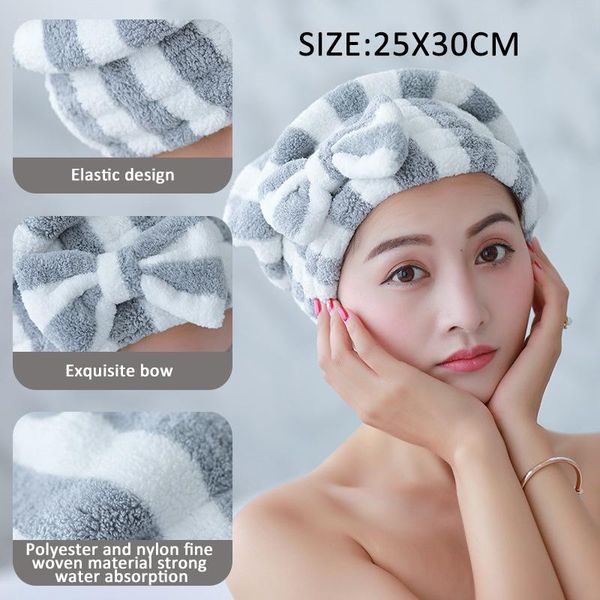 shower caps bowknot dry hair towel quick-drying cap for women striped pattern super absorbent bath accessories bonnets
shower caps bowknot dry hair towel quick-drying cap for women striped pattern super absorbent bath accessories bonnets