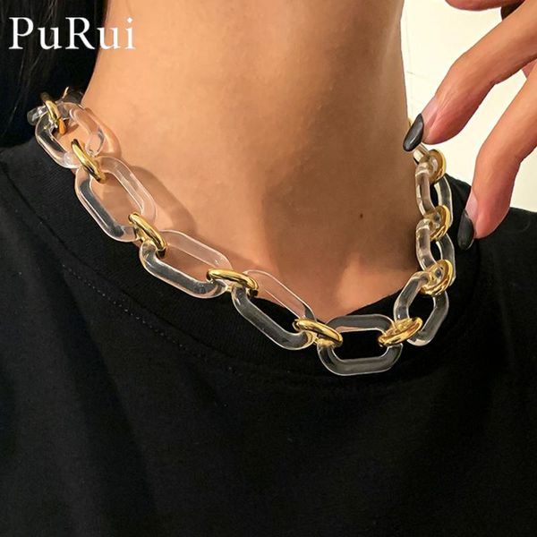 purui clear acrylic chain necklace for women on neck rock punk transparent short choker collar clavicle jewelry chokers, Golden;silver
purui clear acrylic chain necklace for women on neck rock punk transparent short choker collar clavicle jewelry chokers, Golden;silver