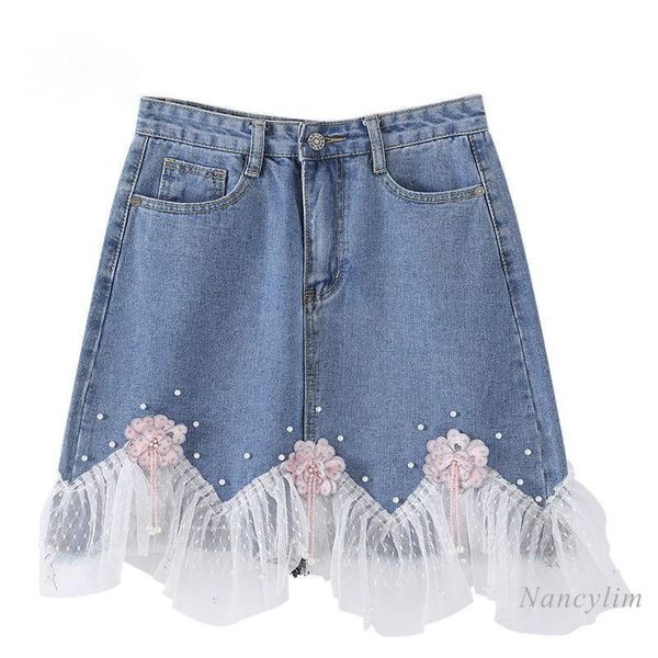 skirts denim for woman 2021 spring and summer lace flower stitching waist a- line jean skirt no stretch, Black
skirts denim for woman 2021 spring and summer lace flower stitching waist a- line jean skirt no stretch, Black