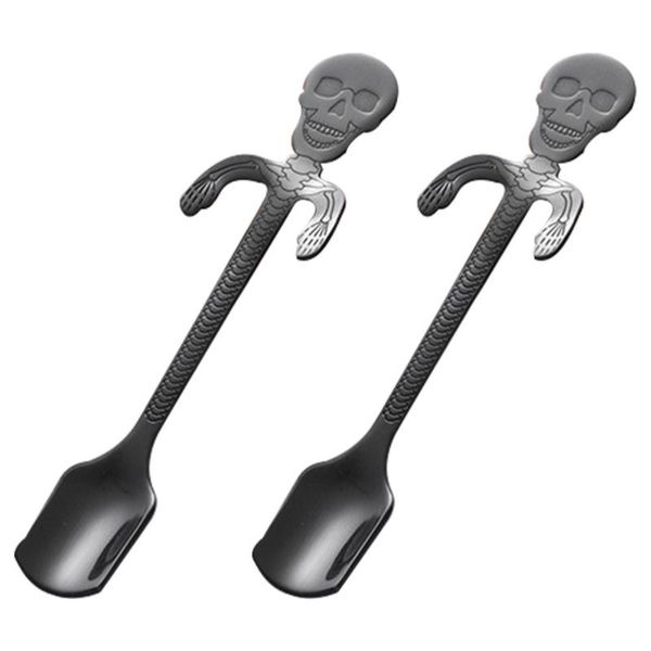 spoons 2pcs 1set exquisite hanging cup odorless (black) 
spoons 2pcs 1set exquisite hanging cup odorless (black)