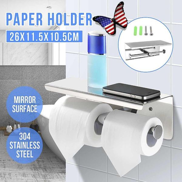 toilet paper holders double use holder stainless steel with phone shelf bathroom tissue roll
toilet paper holders double use holder stainless steel with phone shelf bathroom tissue roll