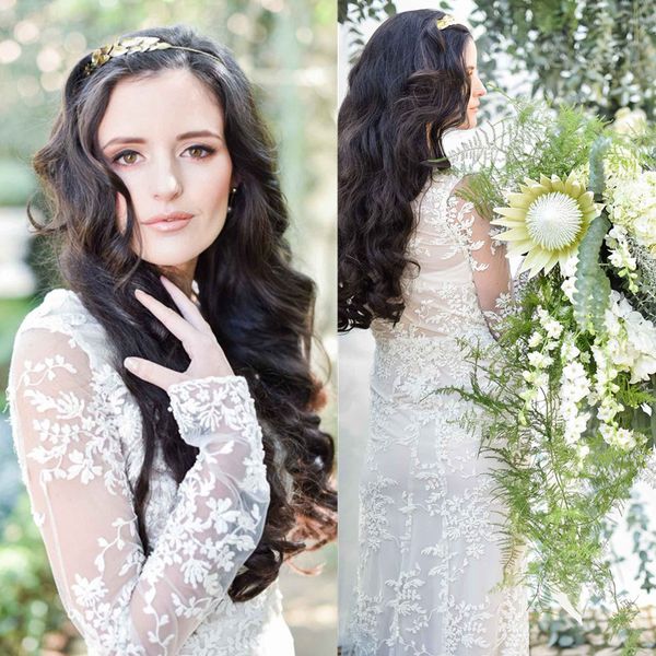 simple sheath tulle garden wedding gowns crew neck sheer long sleeve lace appliques bridal dresses vestidos cortos de fiesta, White
simple sheath tulle garden wedding gowns crew neck sheer long sleeve lace appliques bridal dresses vestidos cortos de fiesta, White