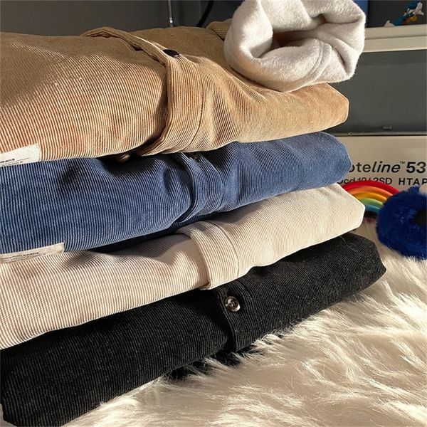 privathinker corduroy fleece thicken mens autumn winter shirts loose warm long sleeve casual blouse fashion male cardigan 220224, White;black
privathinker corduroy fleece thicken mens autumn winter shirts loose warm long sleeve casual blouse fashion male cardigan 220224, White;black