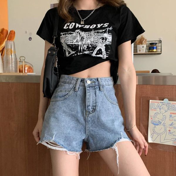 women's jeans denim shorts high waist for girls korean fashion pants women summer baggy, Blue
women's jeans denim shorts high waist for girls korean fashion pants women summer baggy, Blue