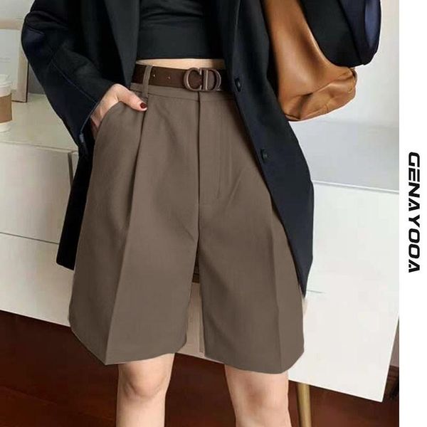 women's shorts genayooa high waist women casual half- length sashes belted loose oversize 2021 summer korean plus size, White;black
women's shorts genayooa high waist women casual half- length sashes belted loose oversize 2021 summer korean plus size, White;black