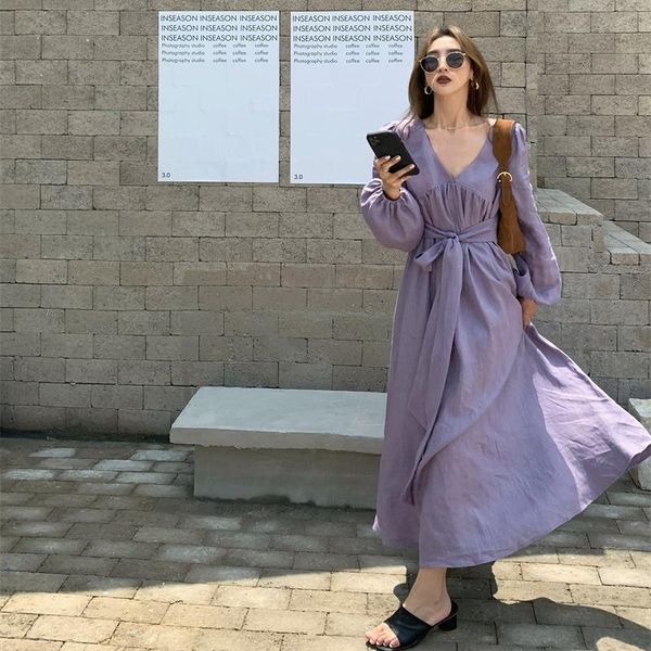 casual dresses european summer french loose folds v-neck straps holiday temperament purple mid-length women fashion streetwear 2021, Black;gray
casual dresses european summer french loose folds v-neck straps holiday temperament purple mid-length women fashion streetwear 2021, Black;gray