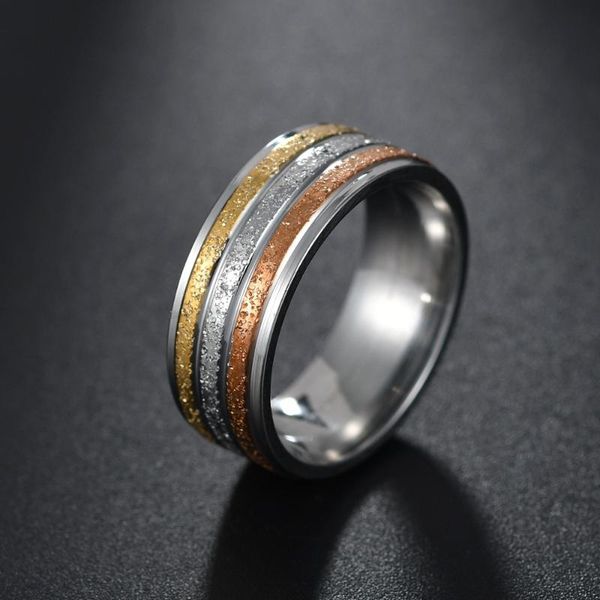 wedding rings punk fashion tricolor rose gold stainless steel ring strips matte groom for women couple engagement jewelry size 7, Slivery;golden
wedding rings punk fashion tricolor rose gold stainless steel ring strips matte groom for women couple engagement jewelry size 7, Slivery;golden