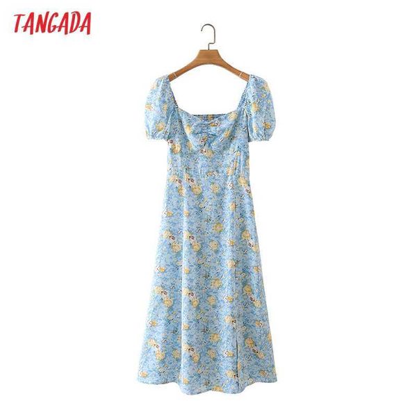 tangada women blue floral print french style summer midi dress puff short sleeve ladies sundress 2m177 210609, Black;gray
tangada women blue floral print french style summer midi dress puff short sleeve ladies sundress 2m177 210609, Black;gray